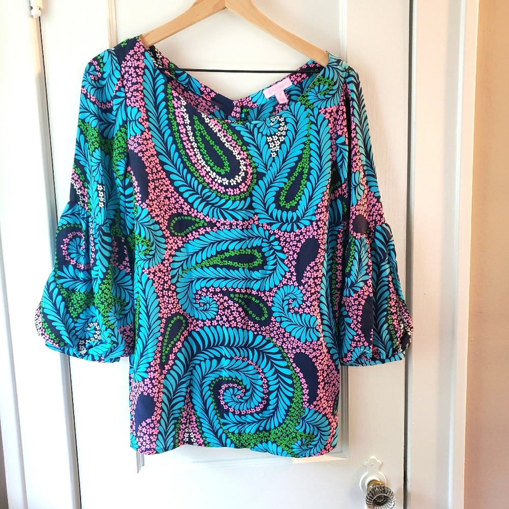 Lilly Pulitzer 100% silk top size 8